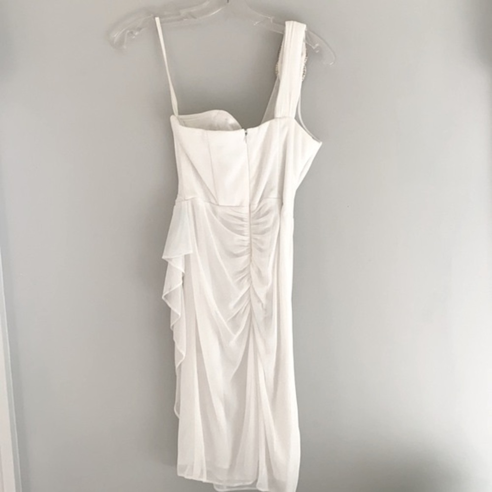 Cache White One Shoulder Cocktail Dress - Picture 3 of 17